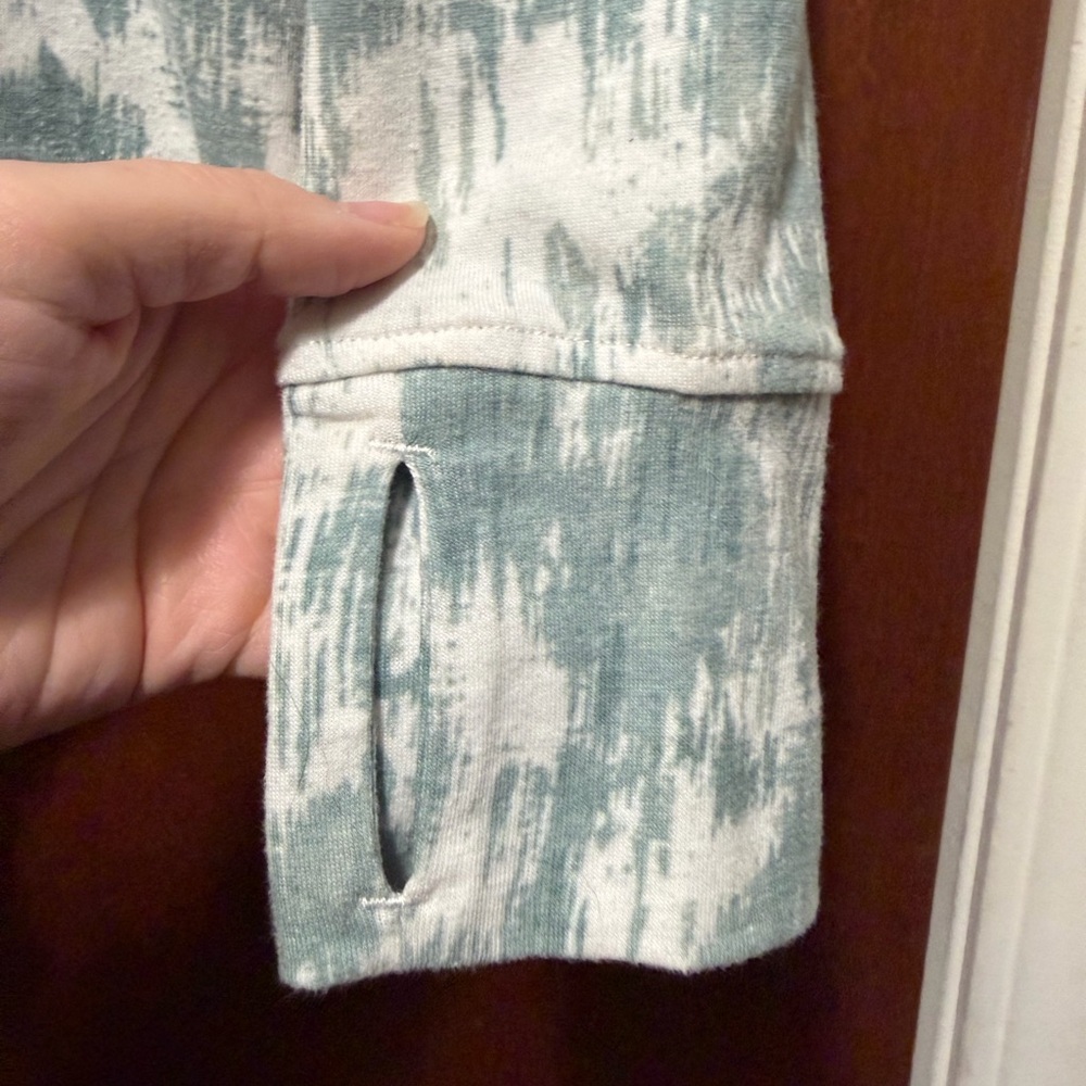 Women's FXR Teal Tie-Dye Hooded Long Sleeve Top - Picture 5 of 6
